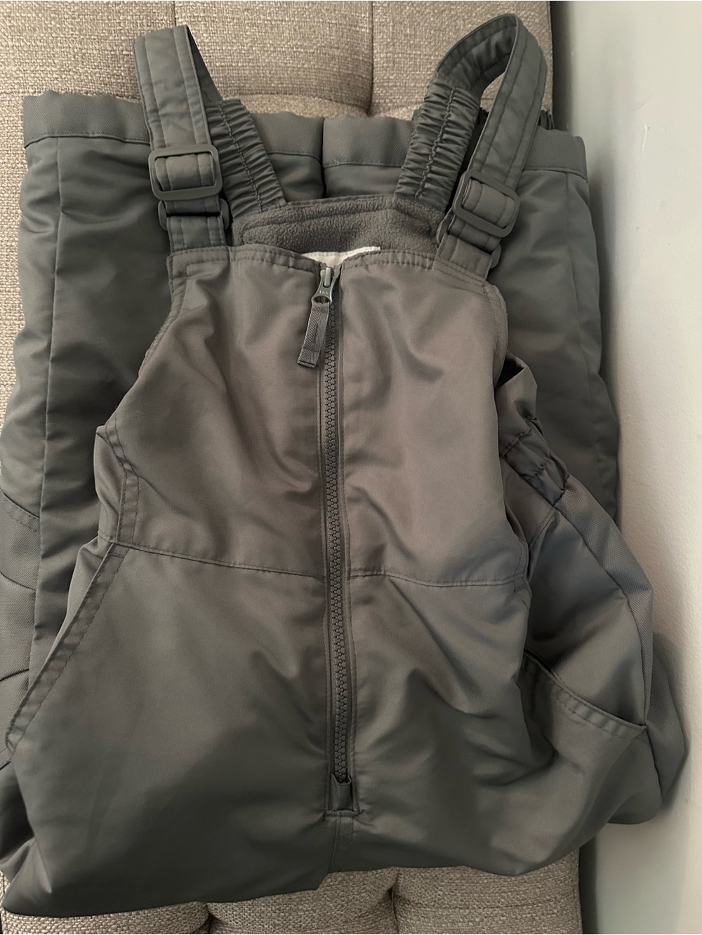 Cat & Jack Gray Insulated Kids Snow Overalls Gender Neutral